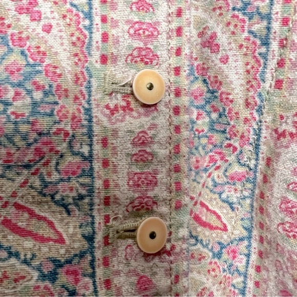 Lauren Ralph Lauren Linen Jacket Paisley Stripe Button Up English Ruffle Butt 16 - Picture 7 of 13